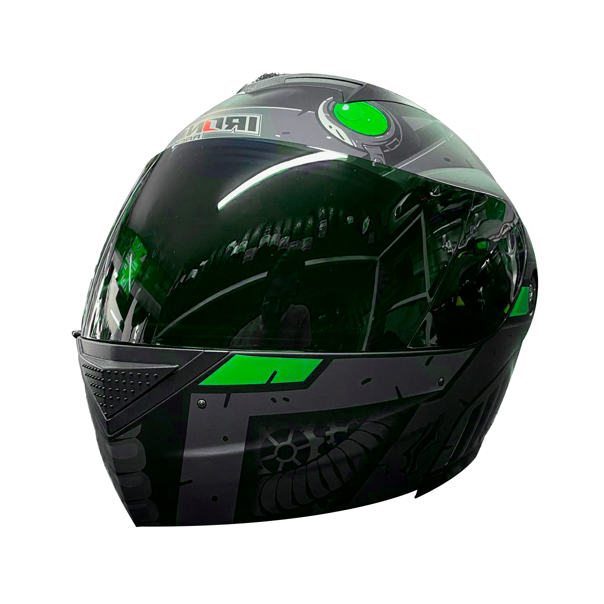 Casco iron 2025 racing verde